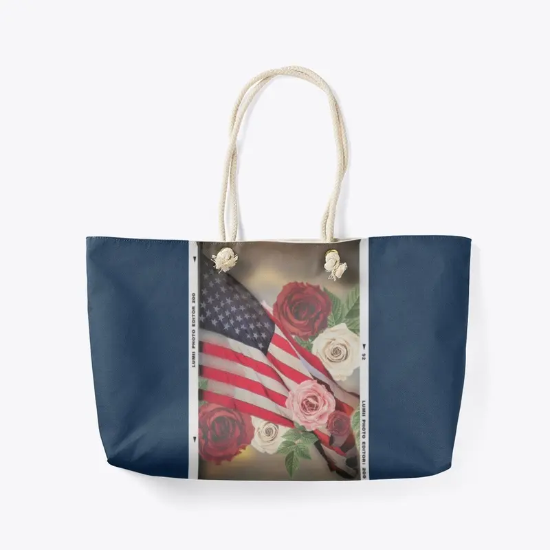 Vintage USA Flag and Floral Collection 