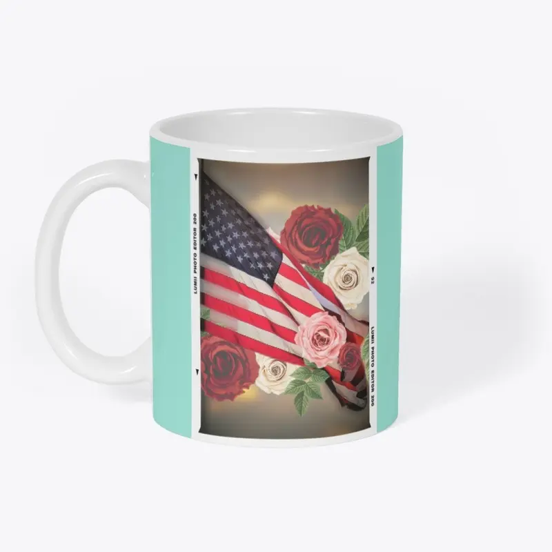 Vintage USA Flag and Floral Collection 